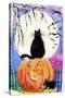 Black Cat in Full Moon Halloween-sylvia pimental-Stretched Canvas
