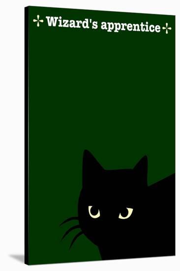 Black Cat in Green-Ikuko Kowada-Stretched Canvas