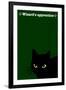 Black Cat in Green-Ikuko Kowada-Framed Giclee Print