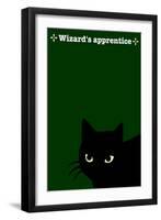 Black Cat in Green-Ikuko Kowada-Framed Giclee Print