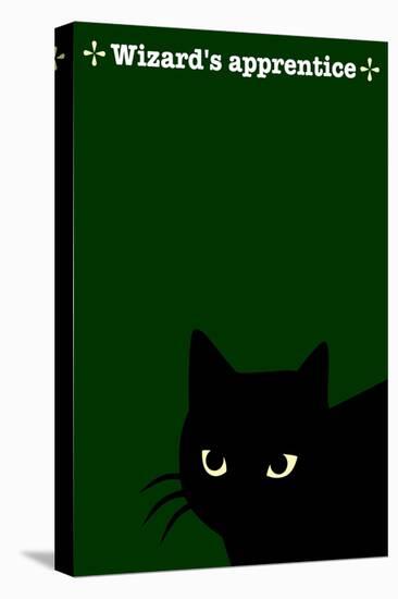 Black Cat in Green-Ikuko Kowada-Stretched Canvas