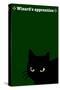 Black Cat in Green-Ikuko Kowada-Stretched Canvas