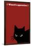 Black Cat in Red-Ikuko Kowada-Framed Giclee Print