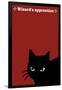 Black Cat in Red-Ikuko Kowada-Framed Giclee Print