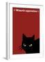 Black Cat in Red-Ikuko Kowada-Framed Giclee Print