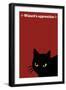 Black Cat in Red-Ikuko Kowada-Framed Giclee Print