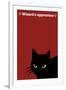 Black Cat in Red-Ikuko Kowada-Framed Giclee Print