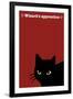 Black Cat in Red-Ikuko Kowada-Framed Giclee Print