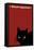 Black Cat in Red-Ikuko Kowada-Framed Stretched Canvas