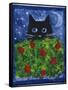 Black Cat in the Tulips-sylvia pimental-Framed Stretched Canvas