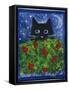 Black Cat in the Tulips-sylvia pimental-Framed Stretched Canvas