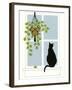 Black Cat on a Window Sill-Crockett Collection-Framed Giclee Print