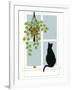 Black Cat on a Window Sill-Crockett Collection-Framed Giclee Print