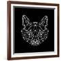 Black Cat Polygon-Lisa Kroll-Framed Art Print