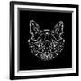 Black Cat Polygon-Lisa Kroll-Framed Art Print