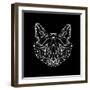 Black Cat Polygon-Lisa Kroll-Framed Art Print