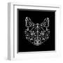 Black Cat Polygon-Lisa Kroll-Framed Art Print