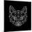 Black Cat Polygon-Lisa Kroll-Mounted Art Print