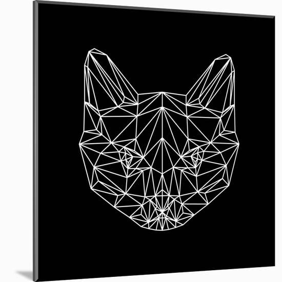 Black Cat Polygon-Lisa Kroll-Mounted Art Print
