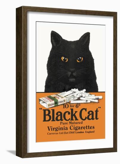 Black Cat Pure Matured Virginia Cigarettes-null-Framed Art Print