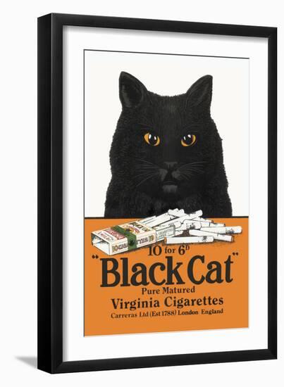 Black Cat Pure Matured Virginia Cigarettes-null-Framed Art Print