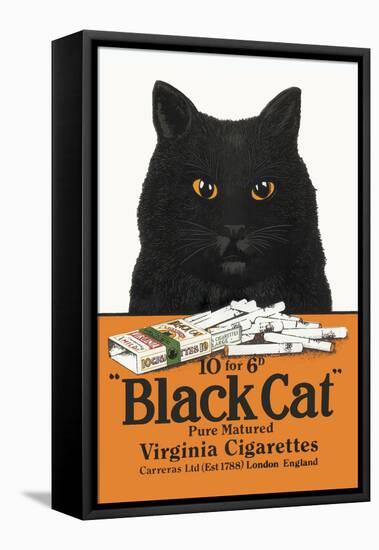 Black Cat Pure Matured Virginia Cigarettes-null-Framed Stretched Canvas