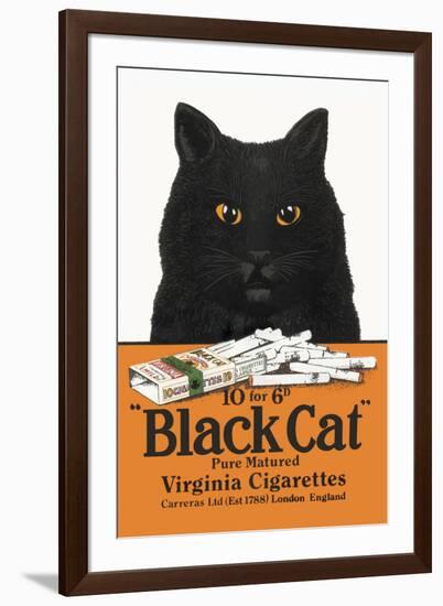 Black Cat Pure Matured Virginia Cigarettes-null-Framed Art Print