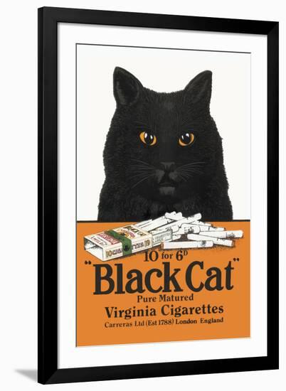 Black Cat Pure Matured Virginia Cigarettes-null-Framed Art Print