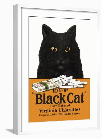 Black Cat Pure Matured Virginia Cigarettes-null-Framed Art Print