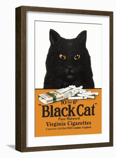 Black Cat Pure Matured Virginia Cigarettes-null-Framed Art Print