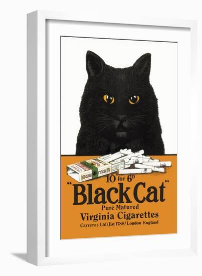 Black Cat Pure Matured Virginia Cigarettes-null-Framed Art Print