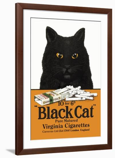 Black Cat Pure Matured Virginia Cigarettes-null-Framed Art Print