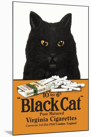 Black Cat Pure Matured Virginia Cigarettes-null-Mounted Art Print