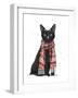 Black Cat, Red Scarf-Fab Funky-Framed Art Print