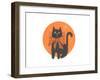 Black Cat with Bow Tie-Beverly Johnston-Framed Giclee Print