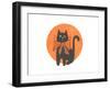 Black Cat with Bow Tie-Beverly Johnston-Framed Giclee Print