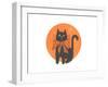 Black Cat with Bow Tie-Beverly Johnston-Framed Giclee Print
