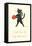 Black Cat with Heart-null-Framed Stretched Canvas