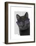 Black Cat with Sunglasses-Fab Funky-Framed Art Print