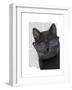 Black Cat with Sunglasses-Fab Funky-Framed Art Print