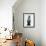 Black Cat with Teacups and Blackbird-Fab Funky-Framed Art Print displayed on a wall