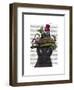 Black Cat with Teapot and Owl-Fab Funky-Framed Art Print