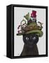 Black Cat with Teapot and Owl-Fab Funky-Framed Stretched Canvas