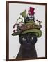 Black Cat with Teapot and Owl-Fab Funky-Framed Art Print