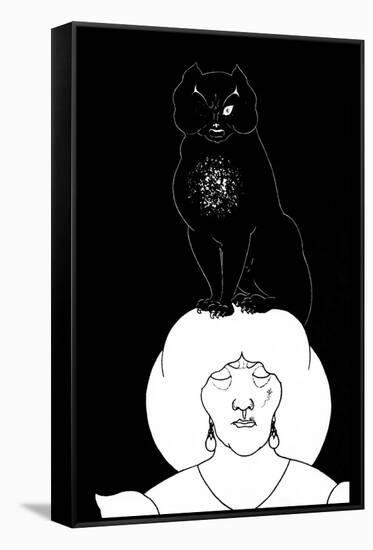Black Cat-Aubrey Beardsley-Framed Stretched Canvas