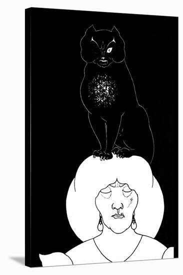 Black Cat-Aubrey Beardsley-Stretched Canvas