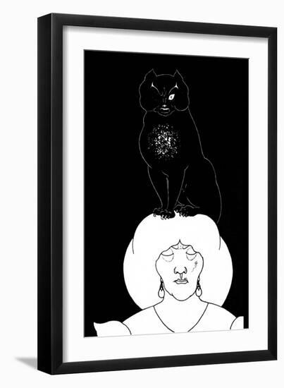 Black Cat-Aubrey Beardsley-Framed Art Print