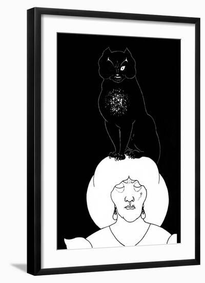 Black Cat-Aubrey Beardsley-Framed Art Print