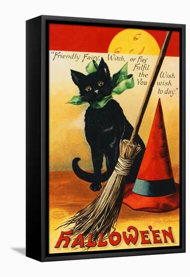 Black Cat-Vintage Apple Collection-Framed Stretched Canvas