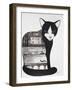 Black Cat-Oxana Zaika-Framed Giclee Print